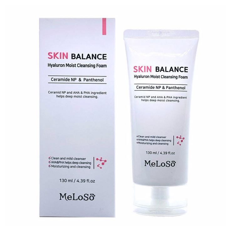 Очищающая и увлажняющая пенка DR.MELOSO SKIN BALANCE HYALURON MOIST CLEANSING FOAM,130 мл
