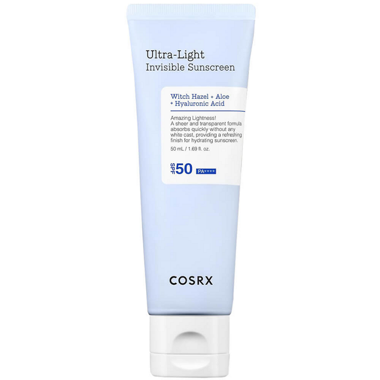 Ультралёгкий солнцезащитный крем с гамамелисом COSRX Ultra-Light Invisible Sunscreen SPF50 PA++++, 50 мл