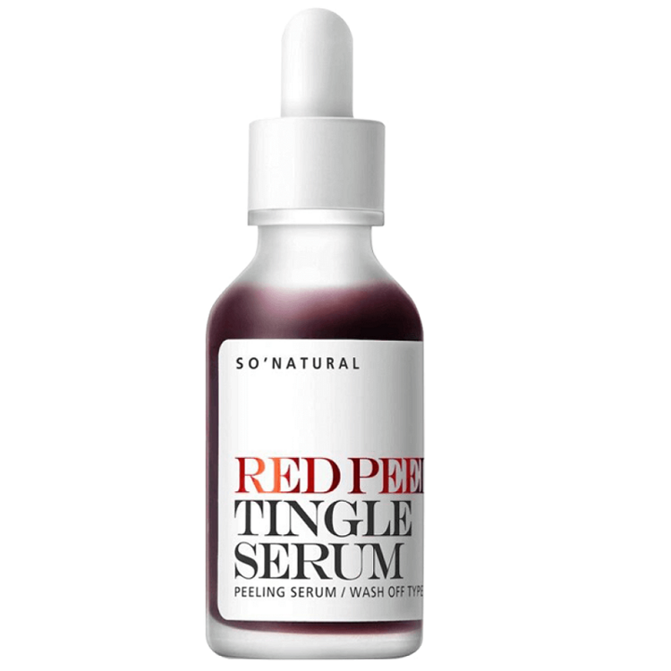 Кислотная сыворотка с тингл-эффектом So Natural Red Peel Tingle Serum, 35 мл