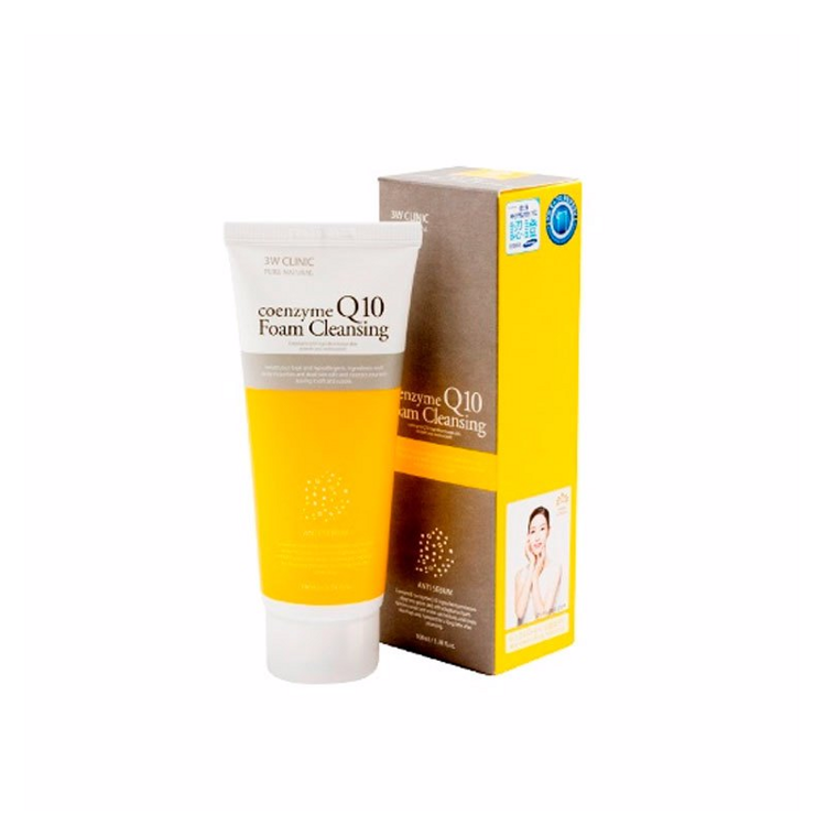 Пенка для умывания с коэнзимом Q10 3W CLINIC COENZYME Q10 FOAM CLEANSING, 100 мл