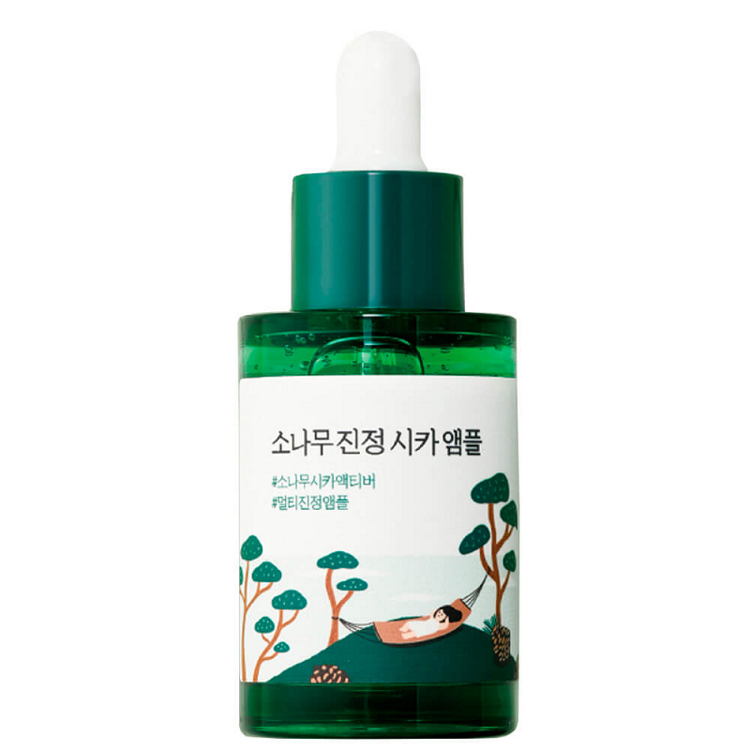 Ампула с экстрактами сосны и центеллы для проблемной кожи Round Lab Pine Calming Cica Ampoule, 30 мл
