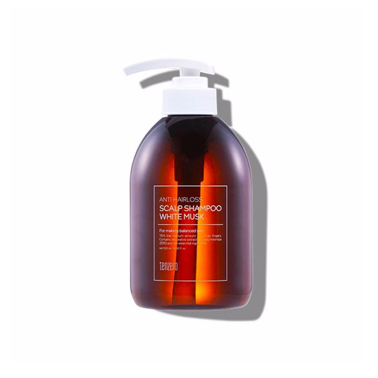 Шампунь против выпадения волос с белым мускусом Tenzero Anti Hairloss Scalp Shampoo White Musk, 500 мл